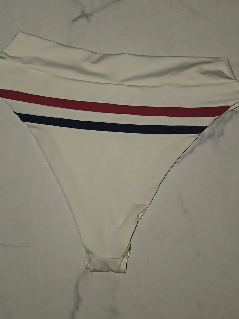 L*Space Wilson Bitsy Cut High Waist Cheeky Bikini Bottoms Cream XS New